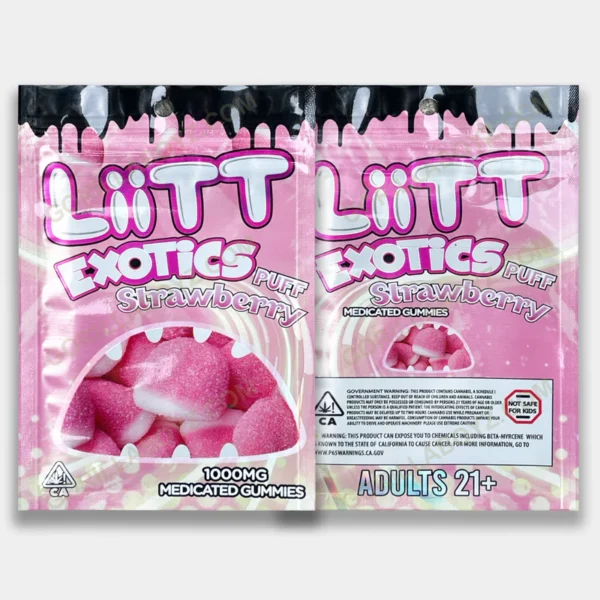 liitt exotics edibles Strawberry Puffs